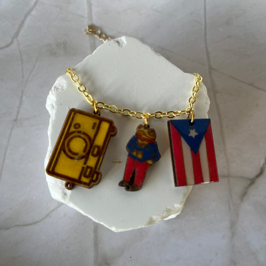 Pendientes de polímero con flores amarillas