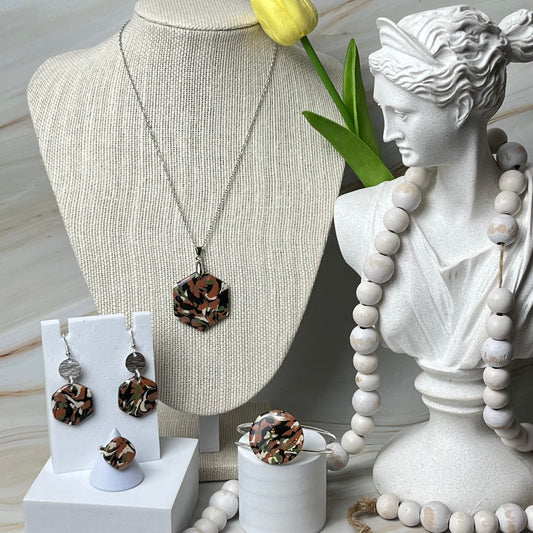 Juego de arcilla polimérica negra y marrón