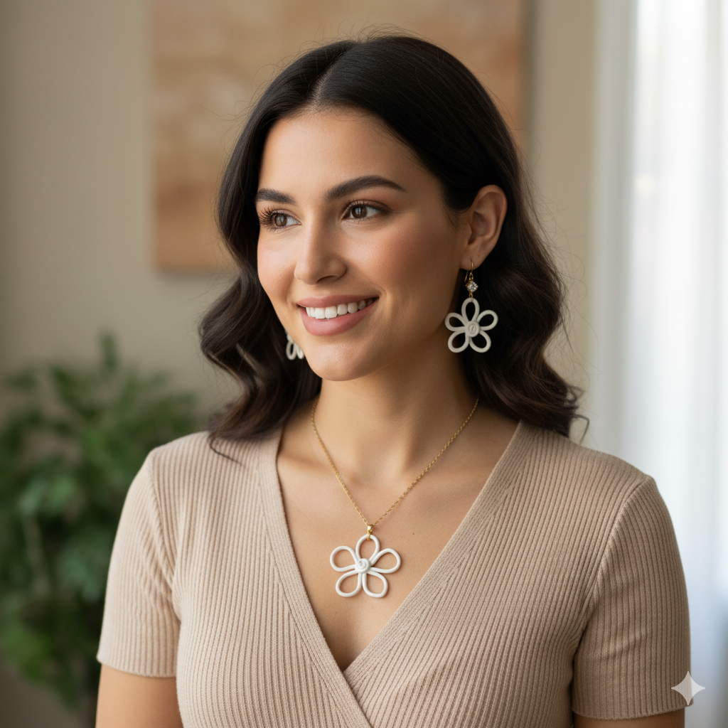 White Flower Handmade Jewelry