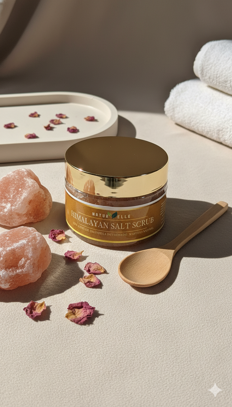 Himalayan Salt Scrub Infused with delicate Rose Petals