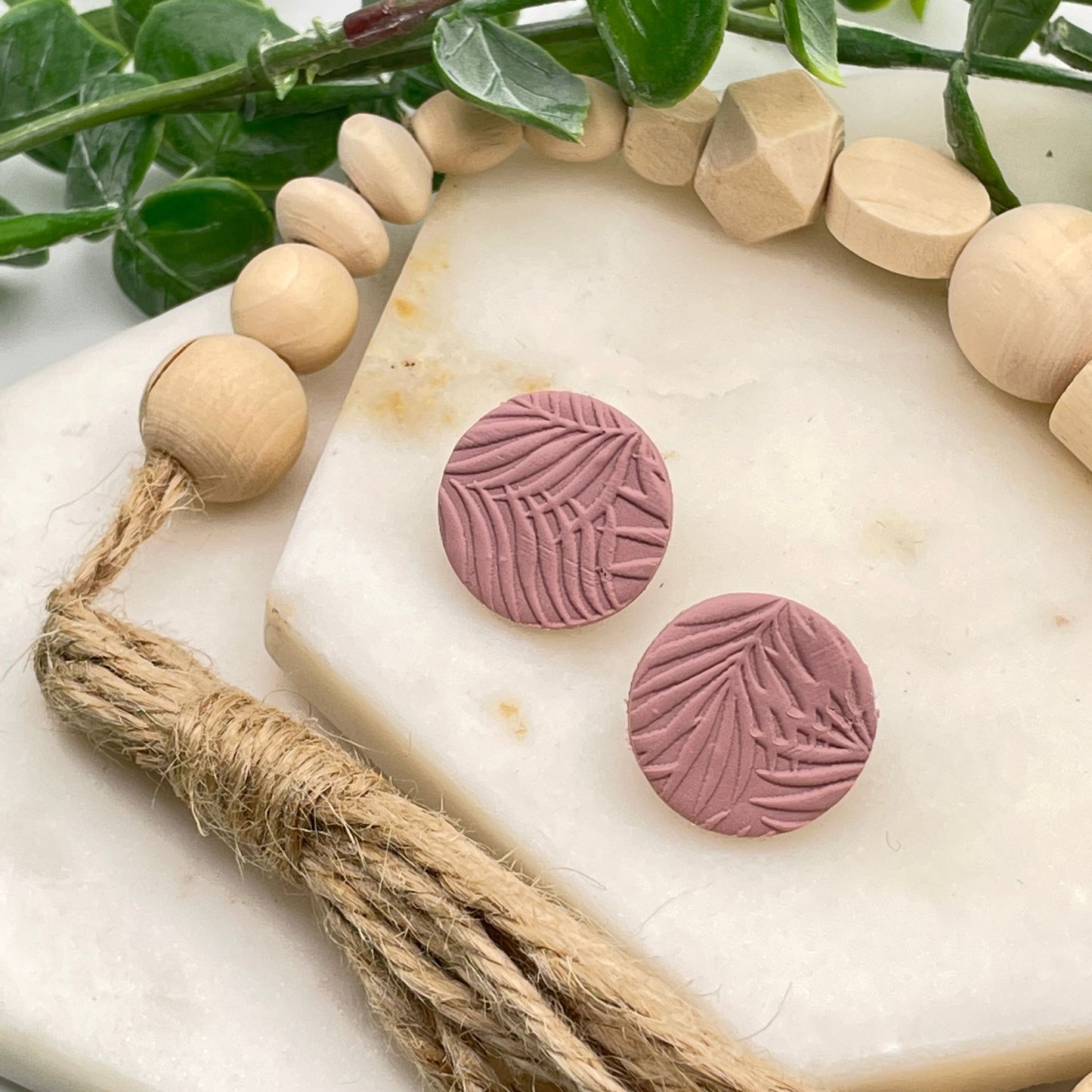 Circle Polymer Clay Earrings